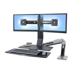 Ergotron WorkFit -A, Dual 55,9 cm (22") Scrivania Nero