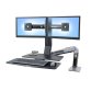 Ergotron WorkFit -A, Dual 55,9 cm (22") Scrivania Nero