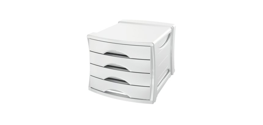 Module de classement Europost, 4 tiroirs, gris /noir