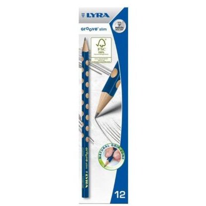 Crayons graphite triangulaires Groove Slim avec grip zone pour gauchers et droitiers mine HB