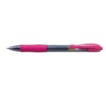 Roller pilot g2+ 7 fun ecriture moyenne 0.4mm encre gel retractable corps translucide grip caoutchouc rose
