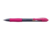 Roller pilot g2+ 7 fun ecriture moyenne 0.4mm encre gel retractable corps translucide grip caoutchouc rose