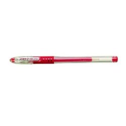 Stylo-bille pilot g1 grip écriture moyenne 0.5mm encre gel rechargeable corps translucide grip caoutchouc rouge
