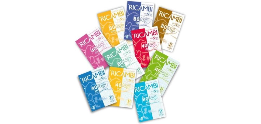 Ricambi forati Quaxima - A5 - 5 mm - 80 gr - Pigna - conf. 40 pezzi