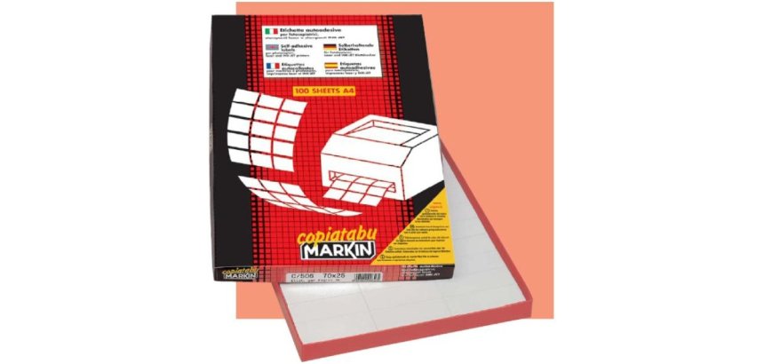 Markin 210A408 printer label White