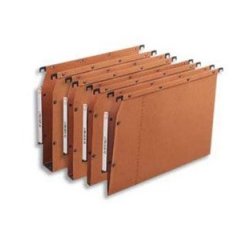 Dossier suspendu l'oblique azv ultimate kraft 240g armoire entraxe 330mm h275mm fond v porte-étiquette boîte 25 unités