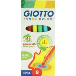 Giotto Turbo Maxi Nero, Blu, Grigio, Rosso, Giallo 6 pz