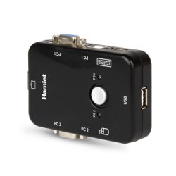Hamlet KVM Smart Control Switch a 3 porte usb con 2 set di cavi KVM inclusi