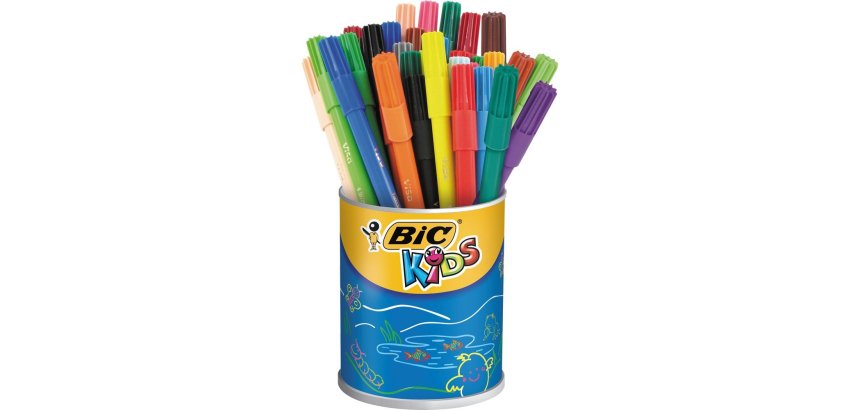 Feutre bic kids visa coloriage encre lavable capuchon ventilé pointe bloquée ultra-résistante pot 36 unités