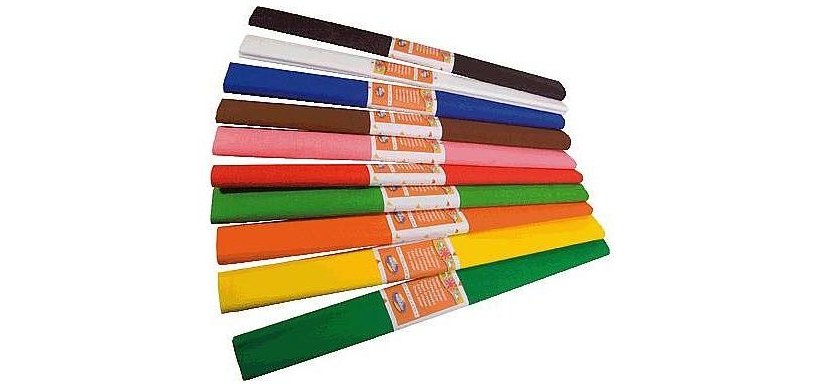 Paquet de 10 feuilles Crépon M40 2x0,50m Vert pré