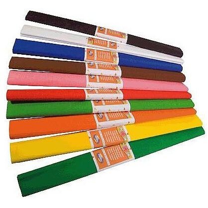 Paquet de 10 feuilles Crépon M40 2x0,50m Vert pré
