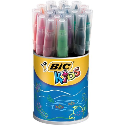 BIC KIDS Feutre Visaquarelle, boîte ronde de 18