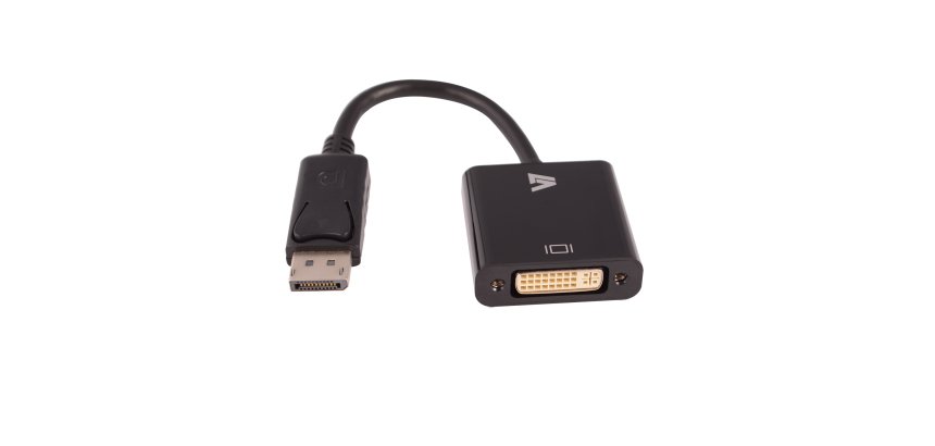 V7 Adattatore video nero da DisplayPort maschio a DVI-I femmina