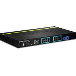 Trendnet TPE-1620WS commutateur réseau Géré L2 Gigabit Ethernet (10/100/1000) Connexion Ethernet, supportant l'alimentation via ce port (PoE) 1U Noir