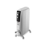 Radiateur bain d'huile Dragon 4 mobile 2000W 3 allures chauffe L44 x H65 x P16 cm Gris clair