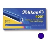 Cartouche pelikan longue standard encre bleue effaçable étui 5 unités