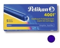 Cartouche pelikan longue standard encre bleue effaçable étui 5 unités