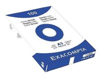 Fiche bristol 105 x 148 mm unie blanche non perforée  Exacompta - Boîte de 100