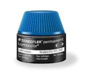 Recharge feutre permanent staedtler lumocolor 487 17    pour feutres 313/314/317/318  flacon 15ml coloris bleu