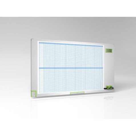 Planning annuel magnètique 34 lignes par mois 60 x 104 cm