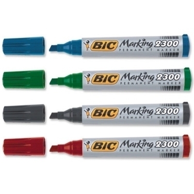 BIC Marqueur permanent 2300 Ecolutions, pointe biseautée,