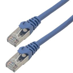 MCL 2m Cat6a S/FTP câble de réseau Bleu S/FTP (S-STP)