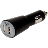 Chargeur allume-cigares double usb 2.4a - noir ACGPCAR2A