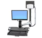 Ergotron StyleView Sit-Stand Combo System with Worksurface 61 cm (24") Mur