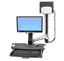 Ergotron StyleView Sit-Stand Combo System with Worksurface 61 cm (24") Mur