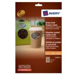 Avery Brown Kraft Product Labels Marrone
