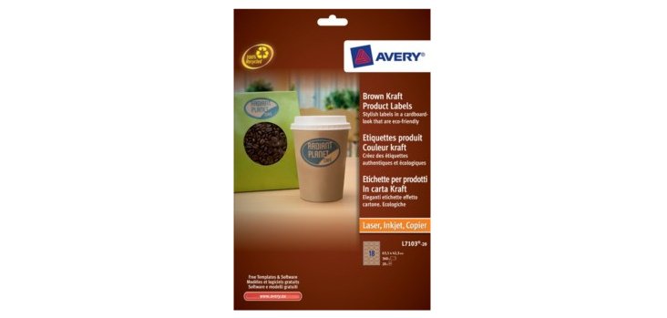 Avery Brown Kraft Product Labels