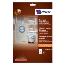 Avery Removable Product Labels Bianco