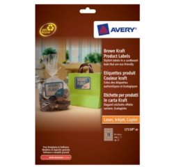 Avery Brown Kraft Product Labels Marrone
