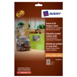 Avery Brown Kraft Product Labels Marrone