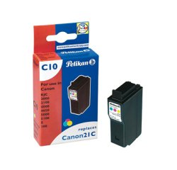 Cartouche d'encre compatible pelikan canon bci-21 cyan/magenta/jaune pack 3 couleur