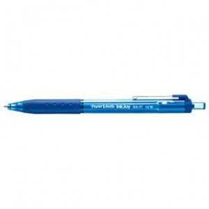 Stylo bille rétractable avec grip et clip métal, corps triangulaire, encre Bleue