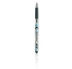 Stylo-bille schneider slider basic viscoglide trait moyen  grip caoutchouc sechage rapide neutre en co2 couleur noir