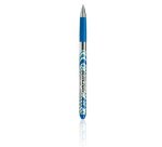 Stylo-bille schneider slider basic viscoglide trait moyen  grip caoutchouc sechage rapide neutre en co2 couleur bleu