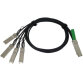 Cisco QSFP - 4xSFP10G, 3m Cable de fibra óptica e InfiniBand QSFP+ 4 x SFP+ Negro