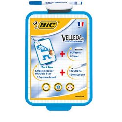 Velleda Ardoise Ecolier Double Face Effaçable + Feutre Bleu Effaçable + Effacette - Turquoise x1