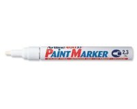 Marqueur artline permanent paint marker 400 pointe moyenne conique 2.3mm encre pigmentée base d'huile coloris blanc