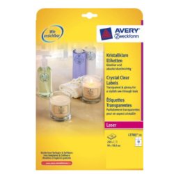 Avery L7783-25 printer label Transparent
