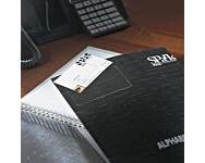 Porte-cartes de visite tarifold 3l adhésif 105x60mm ouverture grand côté 10 unités