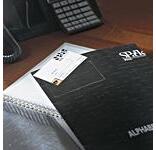 Porte-cartes de visite tarifold 3l adhésif 105x60mm ouverture grand côté 10 unités