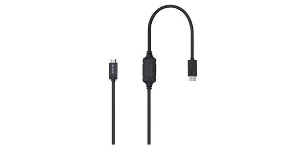 Belkin F2CD001B06-E câble vidéo et adaptateur 1,8 m DisplayPort HDMI Noir