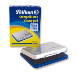 Cuscinetto per timbri - 5 x 7 cm - blu - Pelikan