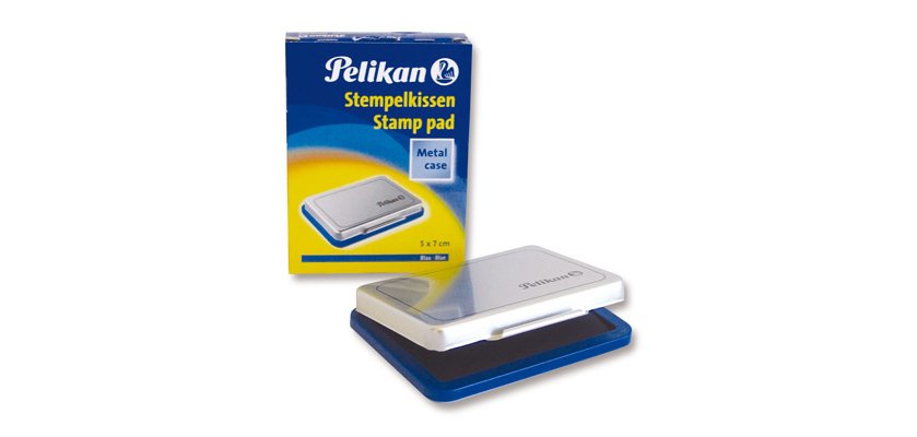 Cuscinetto per timbri - 5 x 7 cm - blu - Pelikan