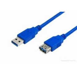 MediaRange 3m, USB3.0-A - USB3.0-A câble USB USB 3.2 Gen 1 (3.1 Gen 1) USB A 5 Gbit/s Bleu