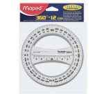 Rapporteur Geometric 360 deg, 120 mm, en plastique