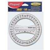 Rapporteur Geometric 360 deg, 120 mm, en plastique
